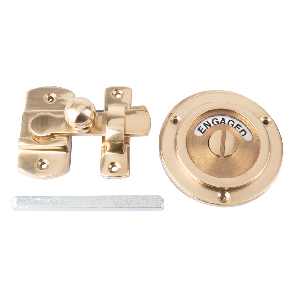 Dart Period Privacy Indicator Bolt - Polished Brass